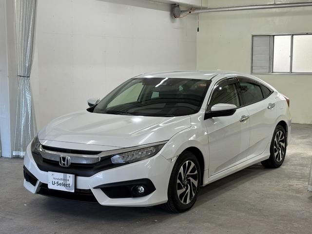 シビックセダン（ホンダ）セダンホンダセンシング　ナビフルセグＢカメラＥＴＣＬＥＤＡＷ　ドラレコ　ＬＥＤヘッド　前席シートヒーター　スマートキー　クルーズコントロール　ターボ　ＤＶＤ再生　サイドエアバック　ＥＳＣ　ナビＴＶ　オートエアコン　エアバッグ 中古車画像