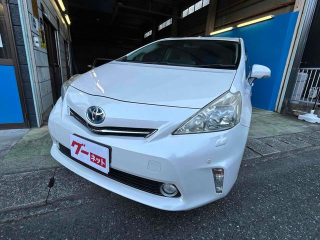 プリウスアルファ(トヨタ) Ｇ　ＥＴＣ　バックカメラ　ナビ　クリアランスソナー　オートクルーズコントロール　アルミホイール　オートライト　ヘッドライトウォッシャー　後席モニター　スマートキー　３列シート　ＣＶＴ　盗難防止システム 中古車画像