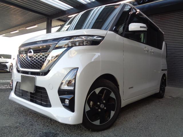 ルークス(日産) ハイウェイスター　Ｘ　禁煙車　純正９インチナビ／ＴＶ／ＤＶＤ／ＣＤ／Ｂｌｕｅｔｏｏｔｈ／ＳＤ再生　全方位モニター　ドラレコ　ＥＴＣ　パワスライドドア　ＬＥＤヘッドライト　クリアランスソナー　スマートキー２本 中古車画像