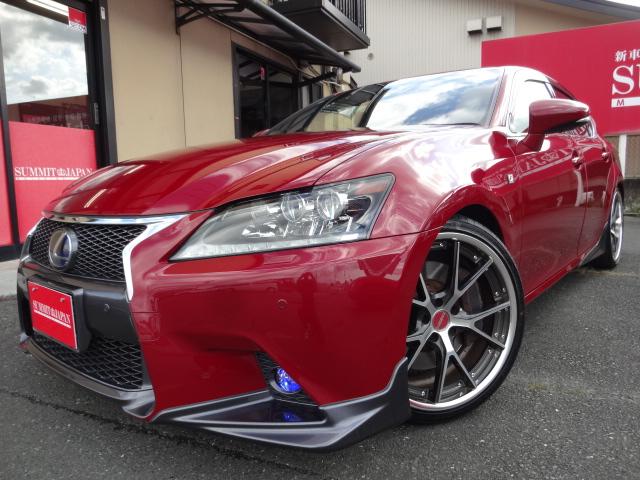 ＧＳ ＧＳ４５０ｈ　Ｆスポーツ　★サンルーフ★マーベリック２０インチＡＷ★ＨＫＳ車高調キットローダウン★ＴＲＤフルエアロ★ＴＲＤ４本出しマフラー★赤革★マークレビンソン★３眼ＬＥＤヘッドライト★純正ワイドナビ★フルセグ★ＤＶＤ★ＢＴ（1枚目）