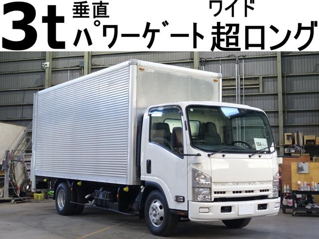 　１０６番　Ｒ６年１１月２０日車検満了　ワイド超ロング　垂直パワーゲート８００ｋｇ　アルミバン　積載３ｔ　総重量６８８５ｋｇ　キーレス　車両サイズ６９０Ｘ２２０高３１４　荷台内寸５０３Ｘ２０８高２１０(1枚目)