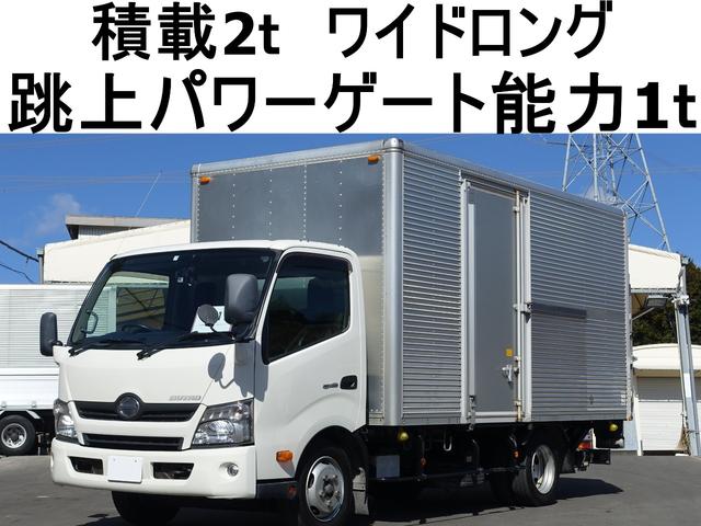 デュトロ １７１番　跳上パワーゲート１ｔ（ラジコン付）ワイドロング　アルミバン　積載２ｔ　総重量５６６５ｋｇ　左電動格納ミラー　ＥＴＣ　バックカメラ　集中ドアロック有り　車両サイズ６５６Ｘ２２２高３０４　荷台内寸４４６Ｘ２０８高２１０（1枚目）