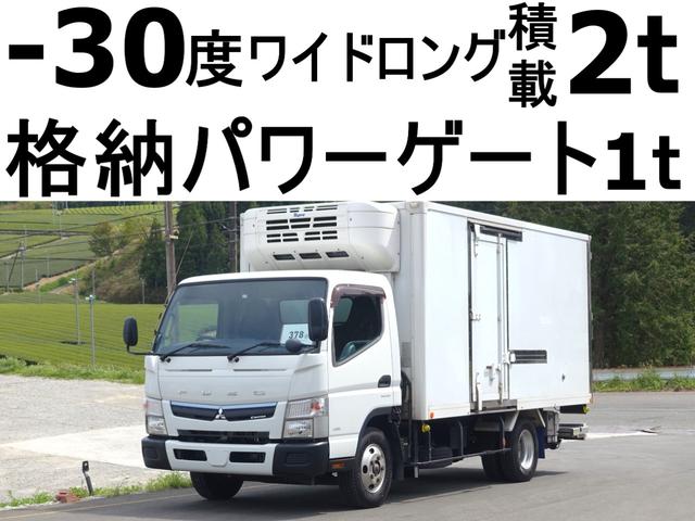 キャンター ３７８番　格納パワーゲート１ｔ　－３０度　低温　冷蔵冷凍　－１１度確認済（アイドリング１時間）ワイドロング　積載２ｔ　総重量５５０５ｋｇ　キーレス　左電動格納ミラー　バックカメラ　車両サイズ６５２Ｘ２２１高３００　荷台内寸４３４Ｘ２００高１８５（1枚目）