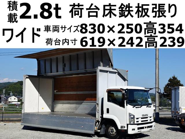 ７１番　積載２．８ｔ　総重量７９８０ｋｇ　荷台床鉄板張り　ＥＴＣ　キーレス　左電動格納ミラー　バックカメラ　ワイド　アルミウイングアルミウィング　車検証サイズ８３０Ｘ２５０高３５４　荷台内寸６１９Ｘ２４２高２３９