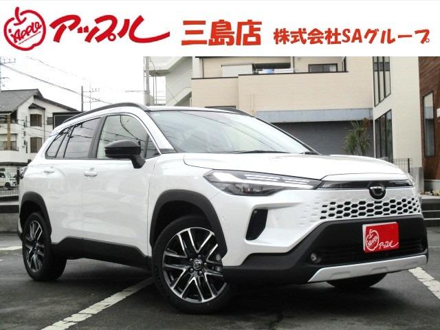 カローラクロス(トヨタ) ハイブリッド Z 登録済み未使用車 ナビ 全方位カメラ DTV BT パノラマガラスルーフ ハーフレザー エアシート ステアリングヒーター パワーバックドア トヨタチームメイト セーフティセンス ACC ETC LED 中古車画像