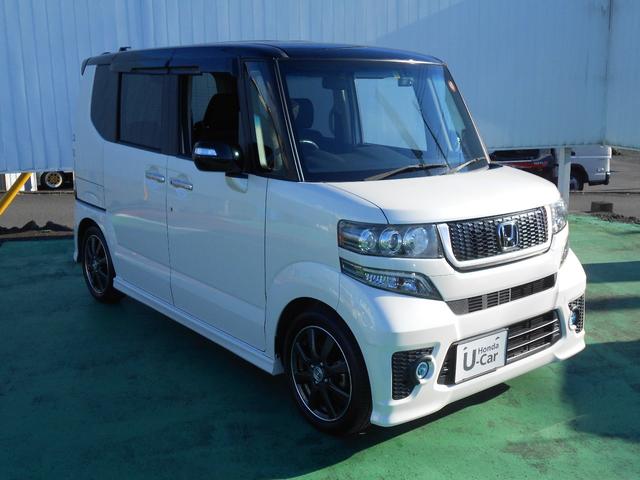 ホンダ ｎ ｂｏｘカスタム モデューロｘ ローダウン ツートンカラー仕様 ターボ 両側電動スライドドア パナソニックナビゲーション ｆｒドライブレコーダー装着車 ｅｔｃ装備の中古車 14 平成26 年式 走行5 9万キロ 車体色ツートンカラー 静岡県富士市伝法８７８ 株式
