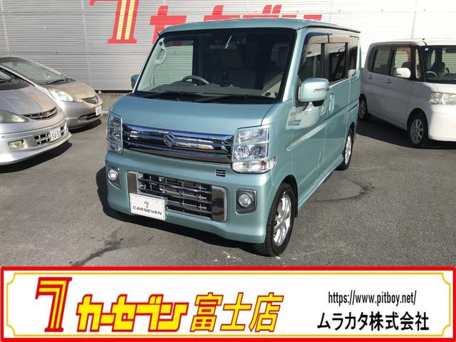 エブリイワゴン(スズキ) ＰＺターボスペシャル　スマートキー　ブレーキサポート　車線逸脱警報　横滑防止　シートヒーター　オートステップ　オートライト　オートミラー　AftermarketナビＭＤＶ−Ｄ４０５ＢＴ（ＣＤ／ＤＶＤ／ＳＤ／ＢＴオーディオ）　バックカメラ 中古車画像