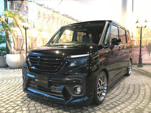 ハイブリッドＭＶ　後席両側パワースライドドア　全方位モニター用カメラパッケージ　Ｍｚ新車コンプリート車高調Ｖｅｒ　フロント　リアエアロ　フロントグリル　リアゲートスポイラー　車高調　Ｊ－ＣＡＲＡＴ１７インチＡＷ