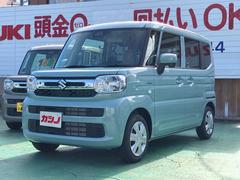 スペーシア ハイブリッドG 届出済未使用車 純正マット/バイザー付き セーフティーサポート 両側スライドドア キーレスプッシュスタート LEDヘッドライト オートエアコン メーカー保証継承 中古車画像