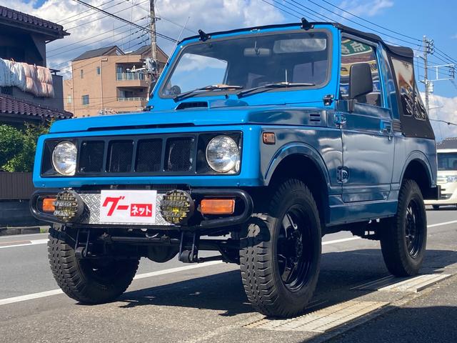 インタークーラーターボ　ＡＬＬ　ＮＥＷペイント　新品幌　５速マニュアル　４ＷＤ　ターボ　リフトアップ　社外前後バンパー　ホイールブラック塗装　ＪＡ７１Ｃ