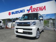 スペーシア ハイブリッドX 届出済未使用車 純正9インチ全方位バックカメラ付ナビ Bluetooth フルセグTV 両側電動スライド 後席用サーキュレーター 左右席シートヒーター 前後ブレーキサポート オートLEDライト 中古車画像