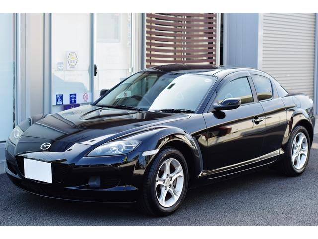 マツダ ｒｘ ８ベースグレード 禁煙車 圧縮測定済み マニュアル５速 ｅｔｃ ｄｓｃ スーパーｌｓｄ ｈｉｄライト ２２５ ５５ １６ １６インチアルミホイール 革巻きステアリング シフトノブ オートエアコン ステアリングリモコンの中古車 車体価格138 3万円 04