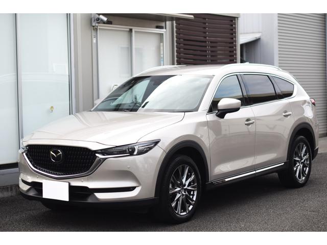 ＣＸ－８ ２５Ｓ　Ｌパッケージ　ワンオーナー　６人乗り　ＢＯＳＥサウンド　レッド革シート　フリップダウンモニター　禁煙車　１０．２５インチナビ　ＴＶ　ＣＤ＆ＤＶＤビデオ再生可　ドライブレコーダー　ＥＴＣ２．０　３６０度ビューモニター