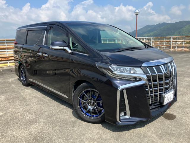 アルファード ２．５Ｓ　Ｃパッケージ　純正ナビ　地デジ　革シート　両側パワスラ　車高調　社外キャリパー　デジタルインナーＭ　Ａストップ　フリップダウンＭ　ＪＢＬ　エアーシート　ステアリングＨ　クルーズＣ　スマートキー（1枚目）