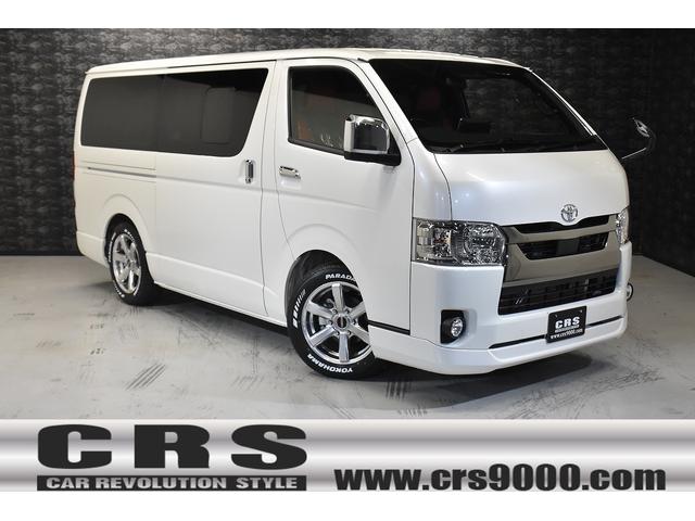トヨタ ハイエースバンスーパーｇｌ ダークプライムｉｉ ６型 ガソリン車 ｃｒｓコンプリートカー フロントリップスポイラーｖｅｒ４ ２インチローダウン ｅｃ １７ プラチナム ブラックレッドシートカバー アルパイン１１インチｂｉｇ ｘ ナビゲーションの中古車 22