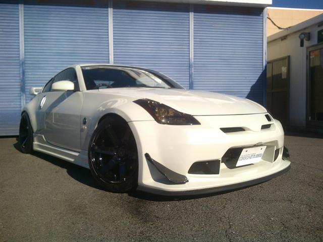 フェアレディＺ(日産) ベースグレード　フルエアロ／ファイナルコネクションDampers／アッパーアーム／マフラー／１８インチアルミ／ＬＳＤ／Aftermarketテール／ナビテレビ／ＥＴＣ／バックカメラ／ブリットフルバケ／シフト・サイドブレーキ加工／バックモニター 中古車画像