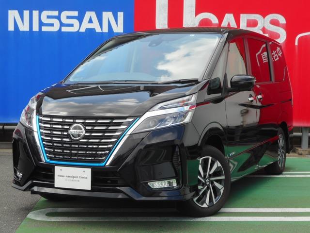 e-パワー ハイウェイスターV 防水シート プロパイロット 衝突時被害軽減ブレーキ 踏み間違い衝突防止アシスト 純正10インチメモリーナビ 純正リアモニター アラウンドビューモニター(1枚目)