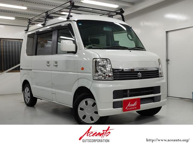 エブリイワゴン(スズキ) JPターボ 法人ワンオーナー 禁煙車 ディーラー点検記録簿7枚 ハイルーフ ルーフキャリア Wエアバッグ ABS フロアマット ドアバイザー ETC ポータブルナビ ワンセグテTV キーレスエントリー 中古車画像