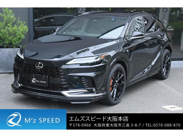 ＲＸ３５０　Ｆスポーツ　ＺＥＵＳエアロ（Ｆ／Ｓ／Ｒ）・フロントグリルガーニッシュ・リヤゲートスポイラー・４本出しマフラー・オレンジブレーキキャリパー・２２インチアルミ・電動パノラマルーフ・デジタルＭ・輻射ヒーター