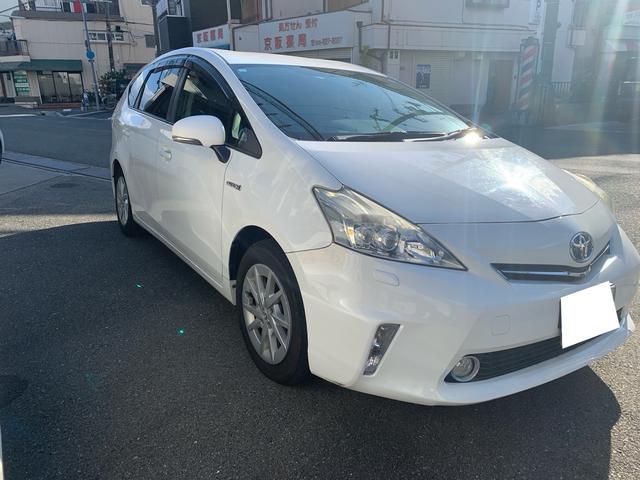 プリウスアルファ(トヨタ) Ｇ　７人乗り　純正ナビ　リヤカメラ　ＬＥＤランプ　クルコン　シートカバー 中古車画像