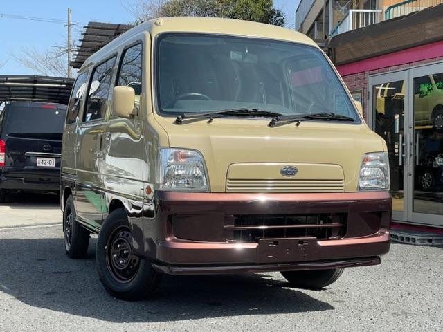 サンバーバン 　移動販売車　８ナンバー　ケータリングカー　フードトラック　軽バン　ＡＴ　両側スライドドア　エアコン　運転席エアバッグ（1枚目）