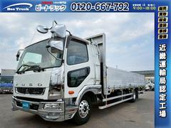 ファイター  H29年式 三菱ふそう アルミブロック フルキャブ ベッド付き 6200 フルワイド 後輪エアサス パブコ 240馬力 6速 MT マニュアル 4t 8t 中型 平ボディ 中古車画像