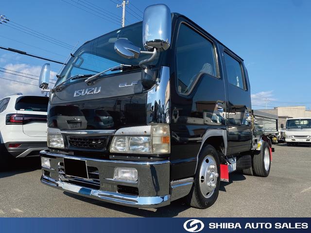 いすゞ エルフトラック ４ナンバー ダブルキャブ 自社オリジナル縞アルミパーツ架装済の中古車 グーネット中古車