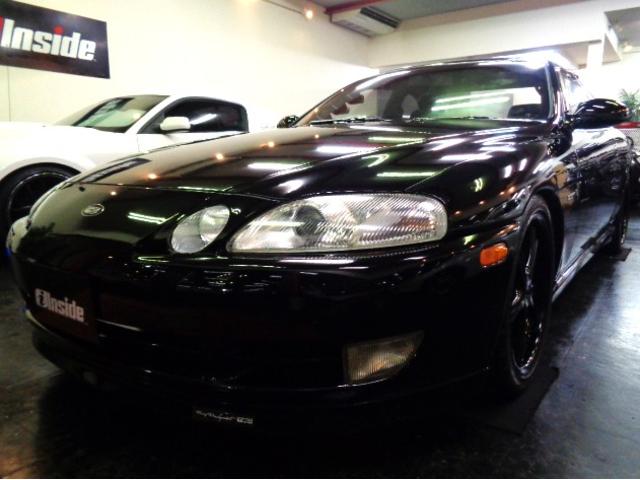 ソアラ(トヨタ) ２．５ＧＴ−Ｔ　ブラックカラーフルエアロ１ＪＺ−ＧＴＥターボエンジン５ＭＴミッションマフラーＨＫＳエアクリＴＥＩＮDampers追加メーター１８アルミゴールドキャリパーＳＰＡＲＣＯステアナビＴＶバックカメラＴベルト交換済 中古車画像