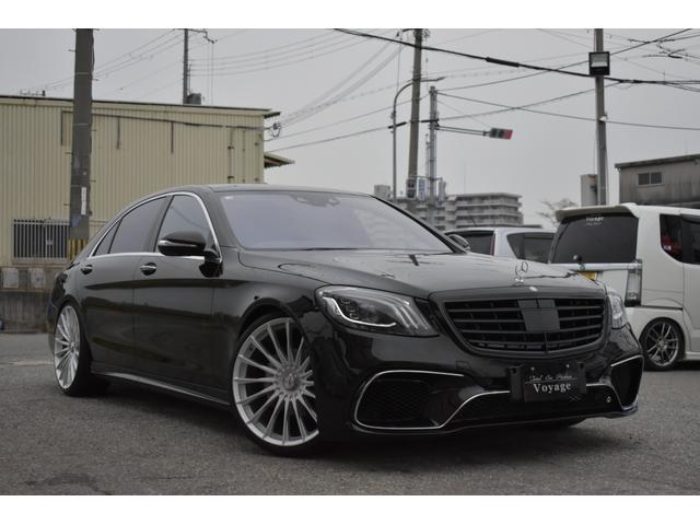 Ｓ３００ｈロング　ＡＭＧ　Ｓ６３後期ルック　２２インチアルミ　パノラミックスライディングルーフ　純正ナビ＆ＴＶ　ローダウン　パワートランク　３６０°カメラ　ブルメスタサウンド