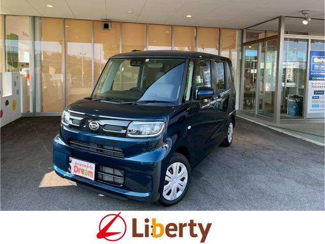 タント Ｘ　片側電動スライドドア　衝突被害軽減ブレーキ　電子パーキング　オートブレーキホールド　パーキングセンサー　前席シートヒーター　電動格納式ミラー　ＵＳＢ充電　アイドリングストップ　横滑り防止機能（1枚目）