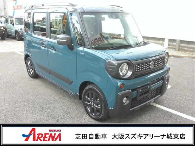ハイブリッドXZ ターボ 2トーンルーフ 3型モデル スズキ保証付 デュアルカメラブレーキ リヤパーキングセンサー ヘッドアップディスプレイ アダプティブクルーズコントロール LEDヘッドランプ 両側パワースライドドア(1枚目)