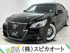クラウンハイブリッド アスリートG サンルーフ/ブラックレザーシート/車高調/levanna 19AW/社外アンビエントライト/シートヒーター&クーラー/コーナーセンサー/追従式クルコン/リアロールサンシェード/イエローフォグランプ 中古車画像