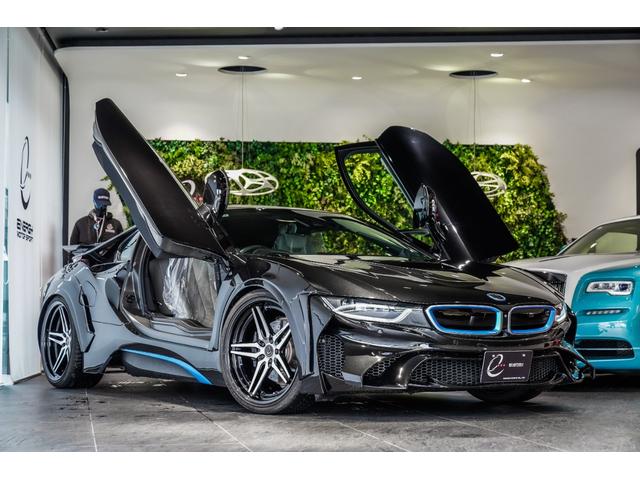 ベースグレード　エナジーコンプリートカーＥＶＯ．ｉ８　顧客様買取車　右ハンドル　ＣＡＬＬＩＳＴＯインテリアデザイン　エナジー２１インチＡＷ　サウンドスピーカー　ペダル＆パワーボックス　ブラックサファイアボディ