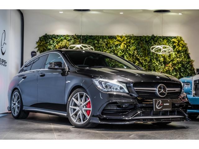 メルセデスＡＭＧ ＣＬＡ４５　４マチック　シューティングブレーク　後期モデル　ＡＭＧアドバンストパッケージ　ＡＭＧドライバーズパッケージ　パノラミックルーフ　ハーマンカードン　社外フロントスポイラー　社外リアディフューザー　社外マフラー　ＡＭＧレッドキャリパー