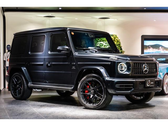 Ｇクラス(AMG) Ｇ６３　ワンオーナー車　左ハンドル　マグノナイトブラック　ＡＭＧ４本出しマフラー　鍛造２２インチＡＷ　　ブルメスターサウンド　ＡＭＧレッドキャリパー　マルチビームＬＥＤライト　１２．３インチワイドディスプレイ 中古車画像