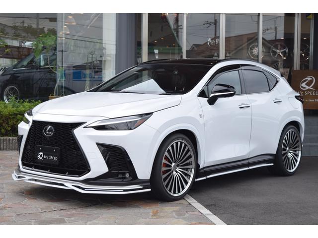 ＮＸ ＮＸ３５０ｈ　Ｆスポーツ　ＺＥＵＳ新車カスタム　エアロ（Ｆ・Ｓ・Ｒ・ＲＷ）・４本出しマフラー・ダウンサス・２２インチ・パノラマルーフ・三眼ＬＥＤヘッドランプ・デジタルインナーミラー・オレンジキャリパーカバー・ルーフレール（1枚目）