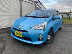 アクア S 車検整備2年付き スマートキー ナビ バックカメラ ETC 前後ドラレコ オートライト オートエアコン 社外15インチAW Bluetooth接続 フルセグTV 補機バッテリー&エンジンオイル交換 中古車画像