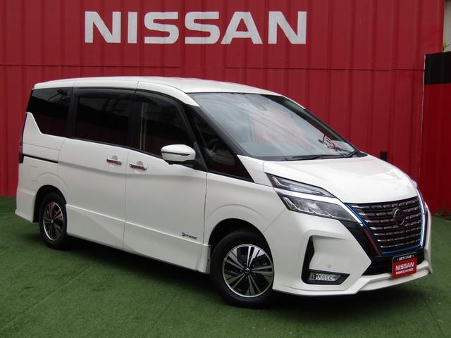 日産 セレナ ｅ－パワー　ハイウェイスターＶ　プロパイロット・純正メモリーナビ・フルセグ・リアモニター・アラウンドビュー・両側パワースライドドア・ＬＥＤライト・エマージェンシーブレーキ・車線逸脱センサー・ブルーレイ再生・ドラレコ・ＥＴＣ・１５ＡＷ