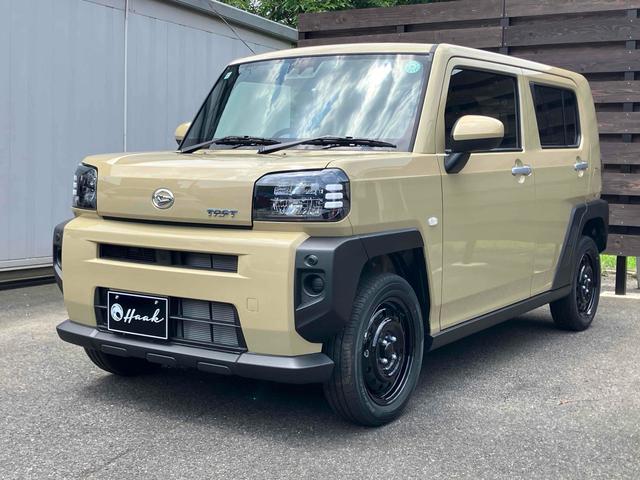 タフト Ｘ　４ＷＤ　バックカメラ　クリアランスソナー　レーンアシスト　衝突被害軽減システム　オートライト　ＬＥＤヘッドランプ　スマートキー　電動格納ミラー　サンルーフ　ＣＶＴ　盗難防止システム　ＡＢＳ　ＥＳＣ（1枚目）