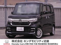 N-BOXカスタム Lターボ ワンオーナー 純正8インチメモリーナビ Bluetooth ETC フルセグ ミュージックラック リアカメラ 純正前後ドラレコ 両側パワースライドドア シートヒーター LEDライト 障害物センサー 中古車画像