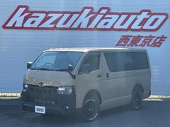 ハイエースバン ロングスーパーGL ラギッドグラウンド/両側パワスラ/ヘッドライトカラワリ/ガソリン/2WD/ラプター塗装/パノラミックビューモニター/衝突軽減ブレーキ/コーナーセンサー/デジタルインナーミラー 中古車画像