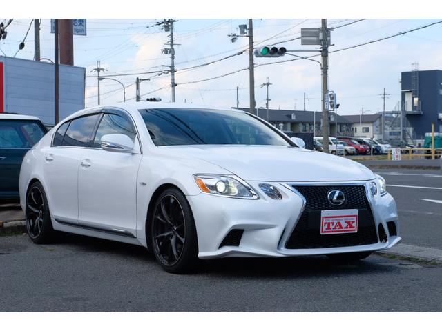 ＧＳ３５０　スピンドルグリルバンパー　ローダウン　１９インチアルミ革調シートカバー　バックカメラ