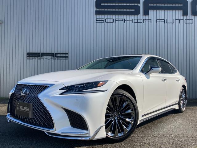 ＬＳ ＬＳ５００ｈ　エグゼクティブ　４ＷＤ　サンルーフ　モデリスタエアロ　ホワイトレザー　ＯＰ２０ＡＷＬＥＸＵＳセーフティシステムプラスＡ　Ｄインナーミラー　マークレビンソン　リアエンターテイメント　ＥＴＣ２．０　ＡＣ１００Ｖ　寒冷地