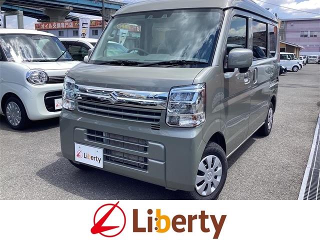 エブリイ ジョイン　軽バン　ＣＶＴ　衝突被害軽減システム　クリアランスソナー　レーンアシスト　両側スライドドア　スマートキー　アイドリングストップ　電動格納ミラー　シートヒーター　オートライト　ＬＥＤヘッドランプ（1枚目）