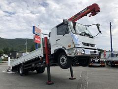 三菱ふそう　ファイター　　増トン　４段セルフクレーン　重機運搬車