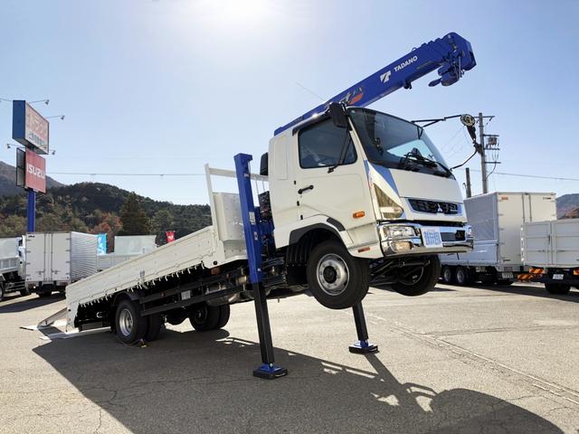三菱ふそう ファイター 　増トン　４段セルフクレーン　重機運搬車
