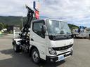 キャンター 　フックロール　極東開発工業製　脱着式コンテナ専用車　３トン積載　４ナンバー　標準幅　１０尺　全低床　シングルホイスト　コード式リモコン（1枚目）