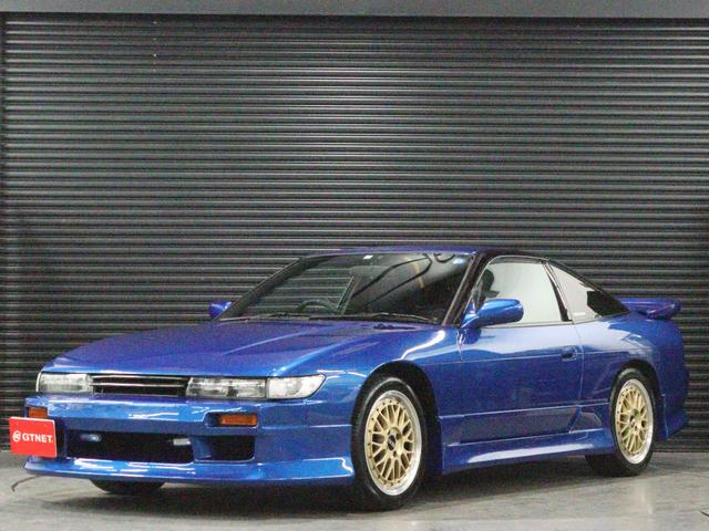 １８０ＳＸ タイプＳ　後期型　シルエティー仕様　Ｓ１３シルビアフェイス　中期テールライト　ＢＢＳ１７インチＡＷ　Ｇ－ＭＡＳＴＥＲ車高調　ＯＲＩＧＩＮフルエアロ　湾岸リヤスポイラー　Ｆフォグランプ　純正フロアマット（1枚目）