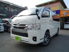 ハイエースバン ロングDX GLパッケージ 8型 4WD WAC リアヒーター 6人乗り LED 4カメラ 純正アルミ デジタルインナーミラー スライド小窓 ステアリングスイッチ ウッドコンビハンドル PKSB トヨタセーフティセンス 中古車画像