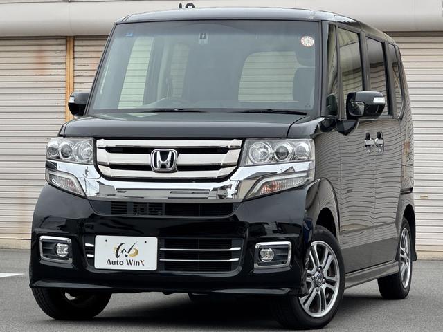 Ｎ－ＢＯＸカスタム Ｇ　ＳＳパッケージ　後期最終型　衝突軽減　両側電動スライド　シートヒーター　純正ナビ　Ｒカメラ　ＴＶ　ＢＬＵＥＴＯＯＴＨ　スマートキー　オートライト　ディスチャージ　背面テーブル　リアシェード　ＩＳＯＦＩＸ　純正ドラレコ（1枚目）